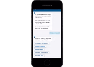 BMO Assist chatbot on a phone