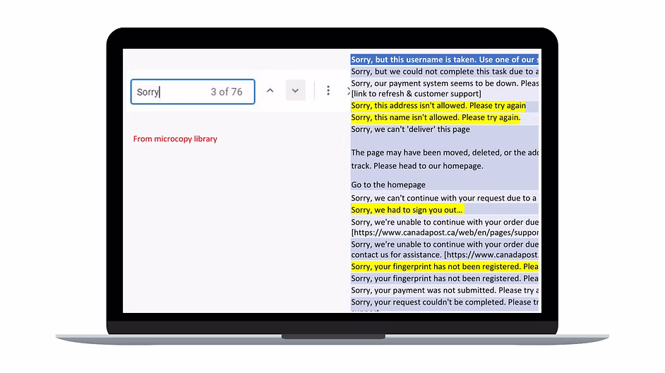 Workshop exploration of apologetic error copy