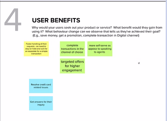 Workshop board: user benefits